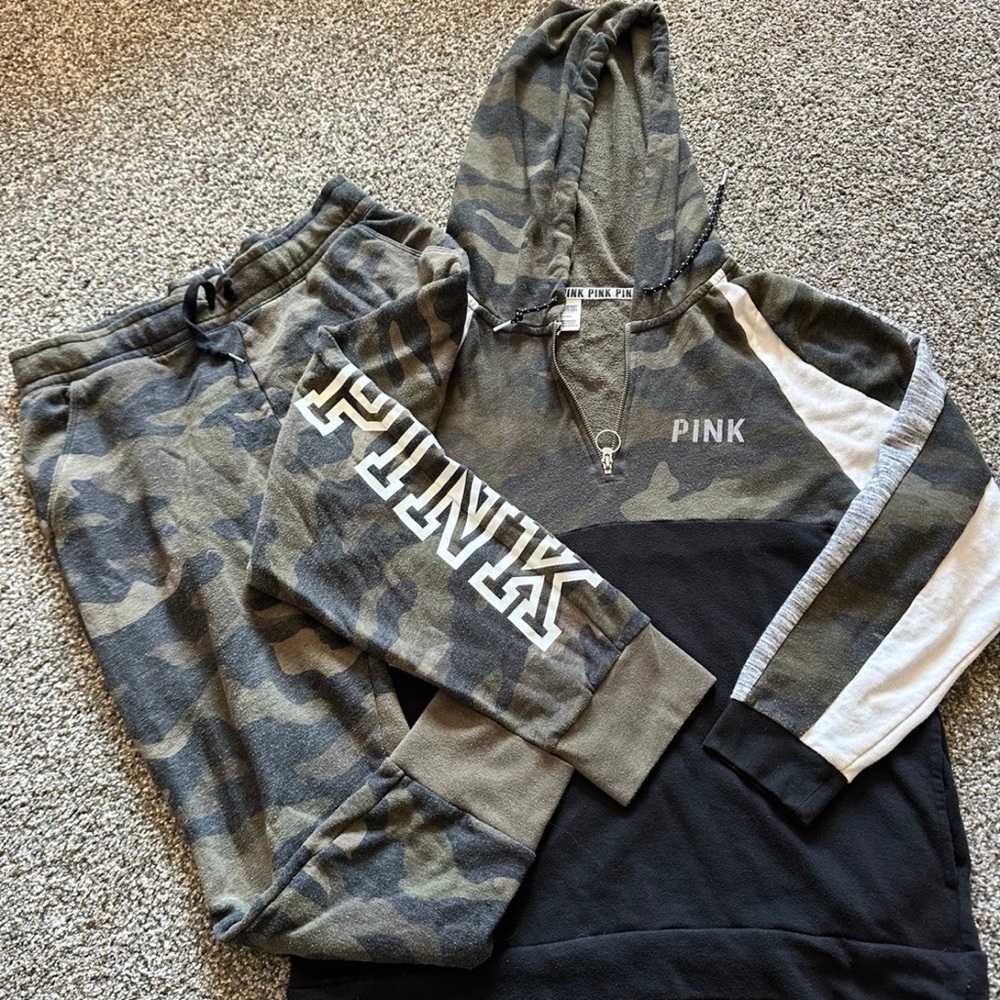 Camo Hoodie and Joggers Set